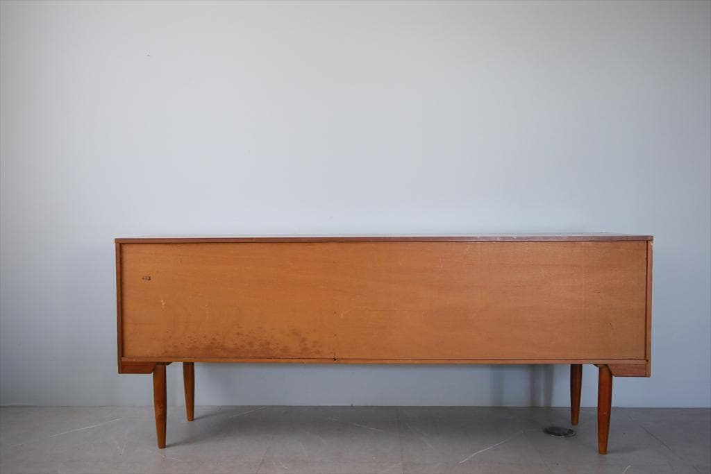 英国アンティークSCHREiBER製サイドボード/木製机テレビ台(91-180)