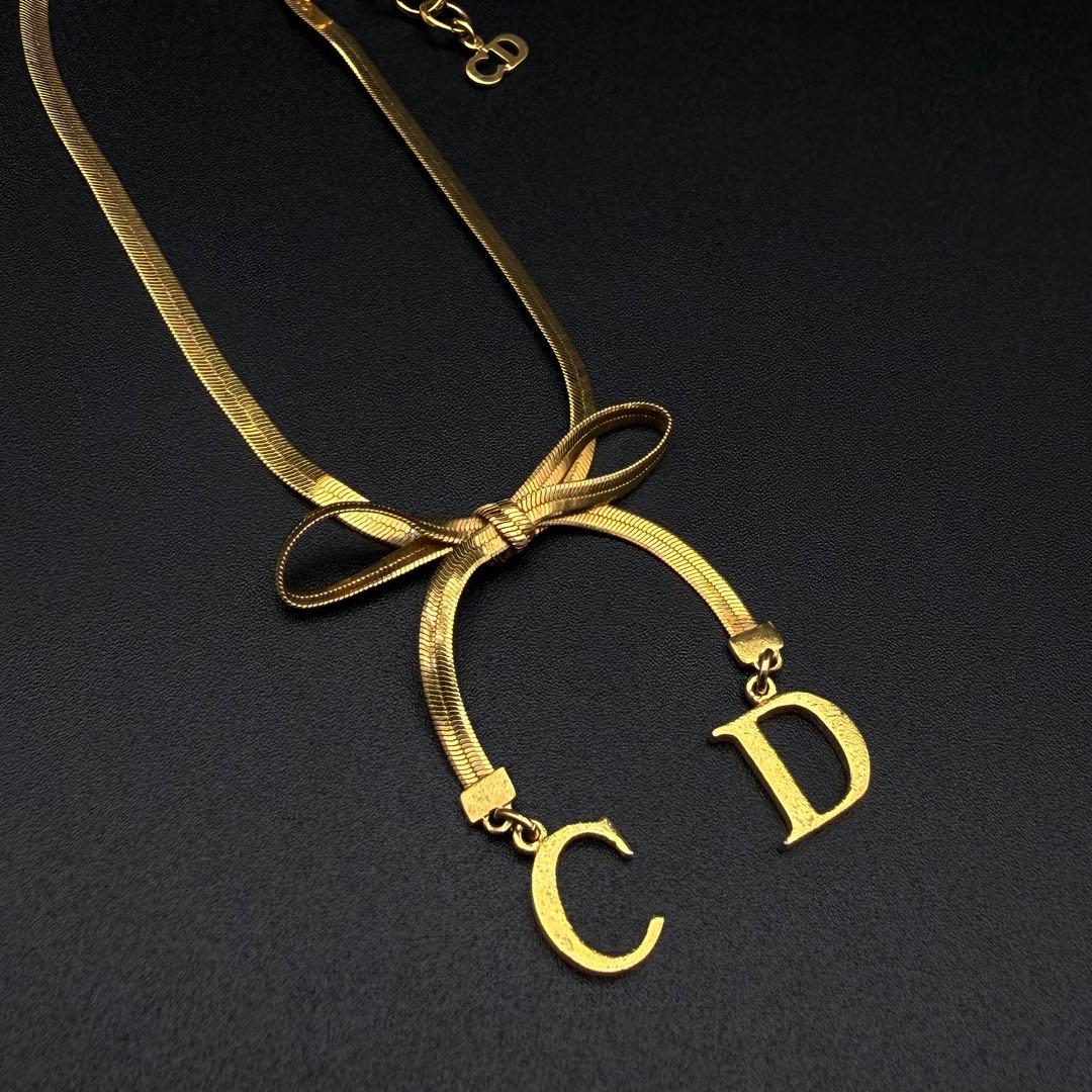 【美品】Christian Dior ディオール　リボンデザイン アンクレット