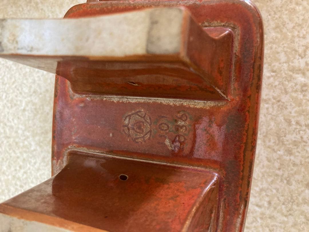 瓷器  置物　アンティーク　铭刻有り