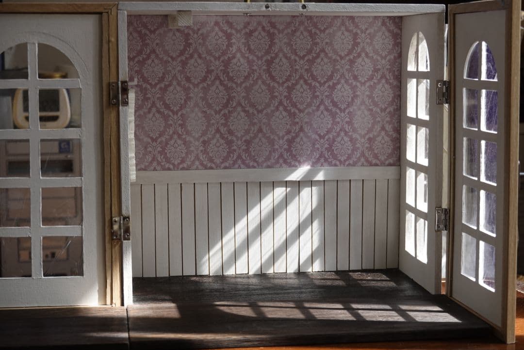 ブライスリカちゃんカスタムアイシードールBOX形ドールハウス背景ボード No.7