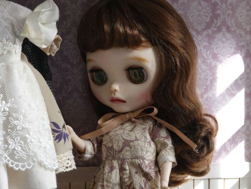 ブライスリカちゃんカスタムアイシードールBOX形ドールハウス背景ボード No.7