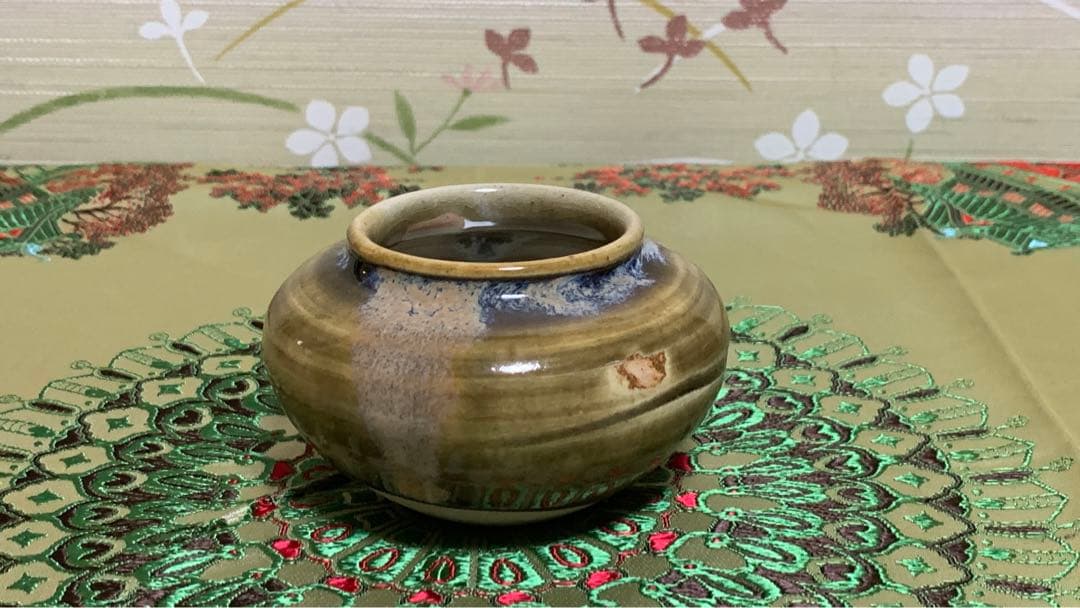 珍品　朝鮮唐津？窯変？大海茶入　棗　ナツメ　茶入　茶道具　蓋無し