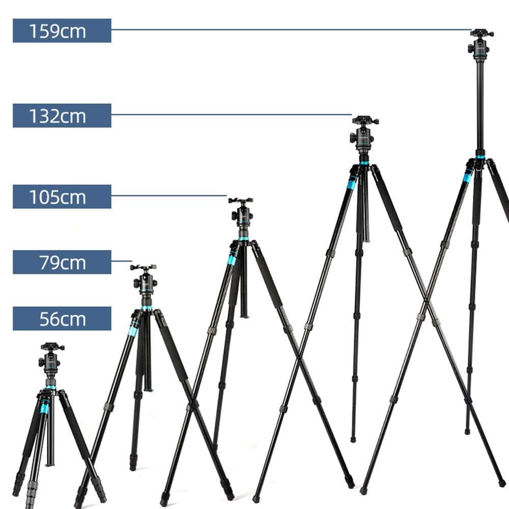アルミ製カメラ三脚 自由雲台付き コンパクト