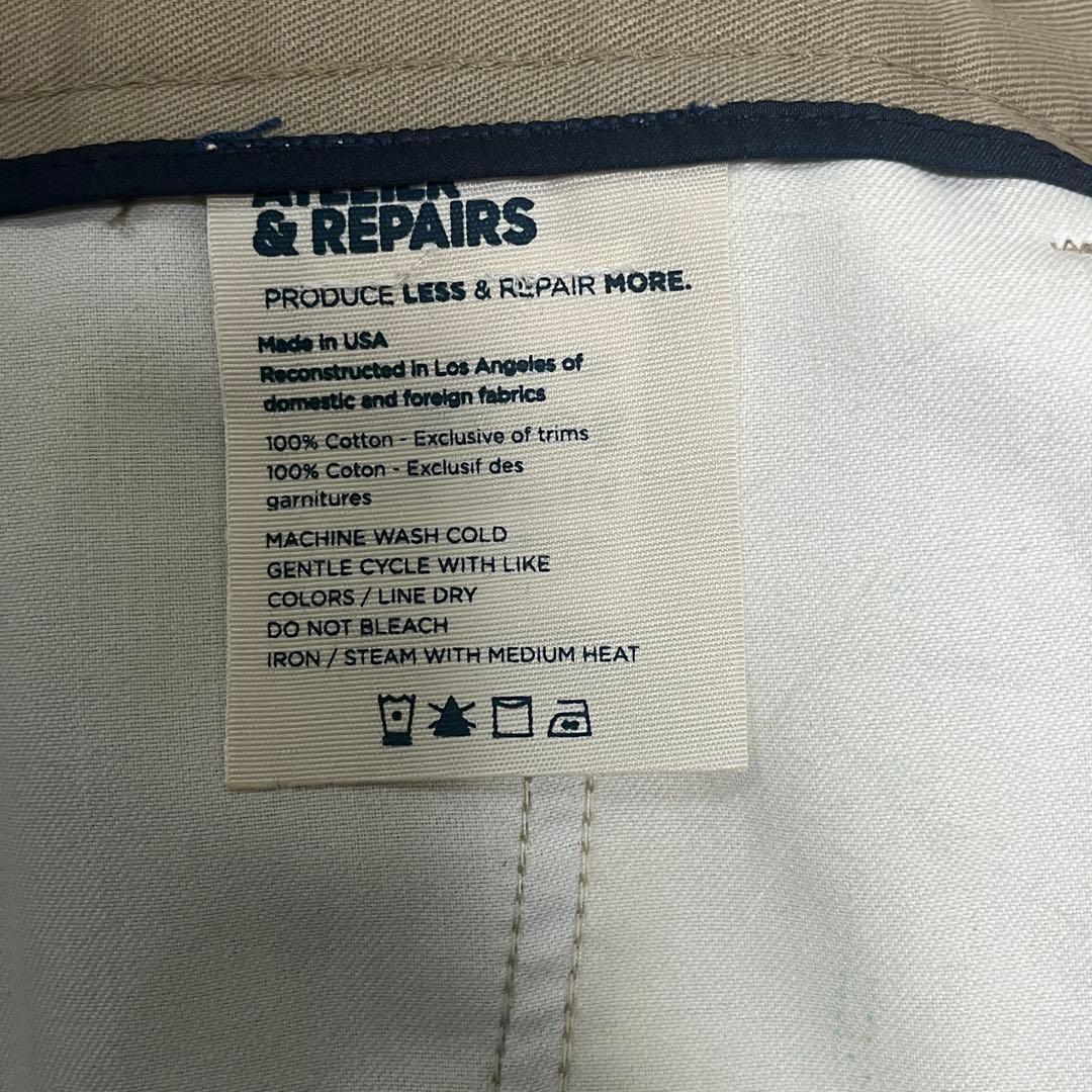 USA製 ATELIER&REPAIRS リメイク パッチワーク チノパンツ