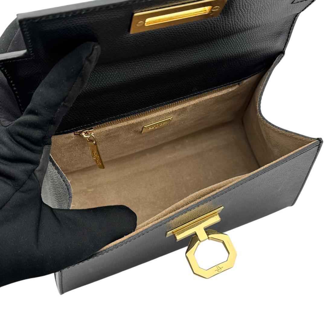 【新品同様】カルボッティ グレタ 2way ハンドバッグ ショルダーバッグ 黒