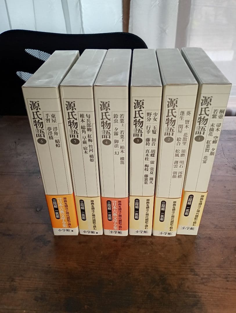 新編日本古典文学全集 全6巻セット 源氏物語　全巻月報付き　小学館
