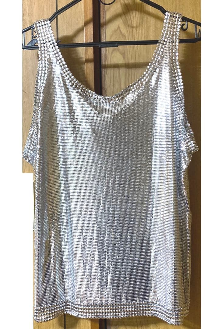 (rabanne ) メタルメッシュベストトップス