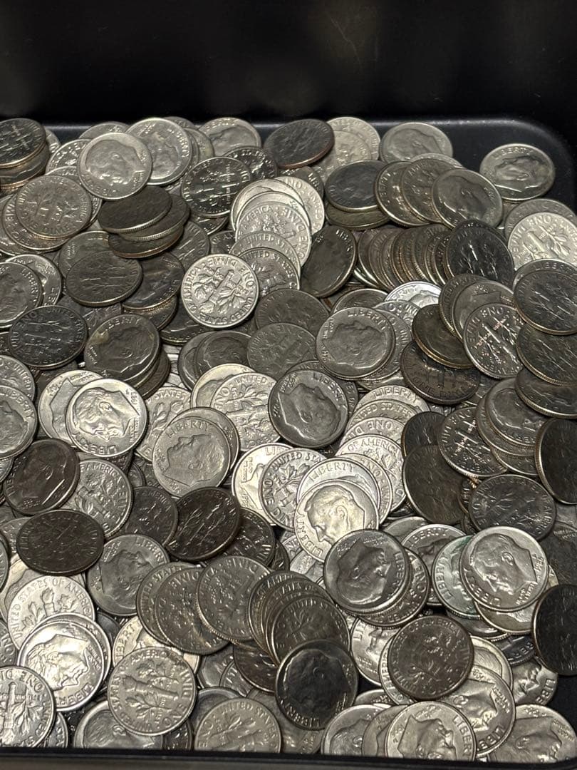 アメリカ　ルーズベルトダイム　10セント硬貨　まとめ 約600枚　外国