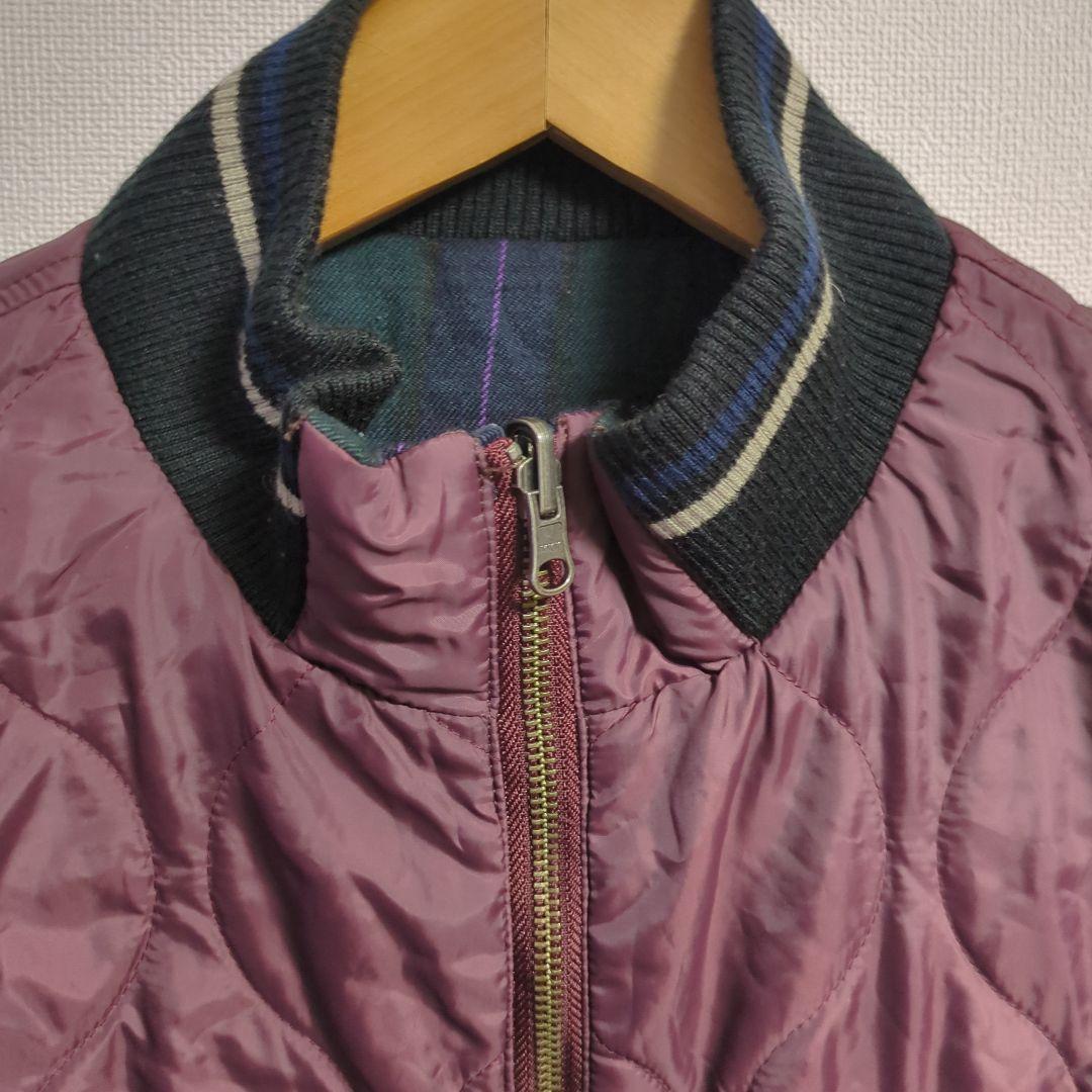 フレッドペリー 中綿ブルゾン リバーシブル 月桂樹 ロゴ チェック柄 L