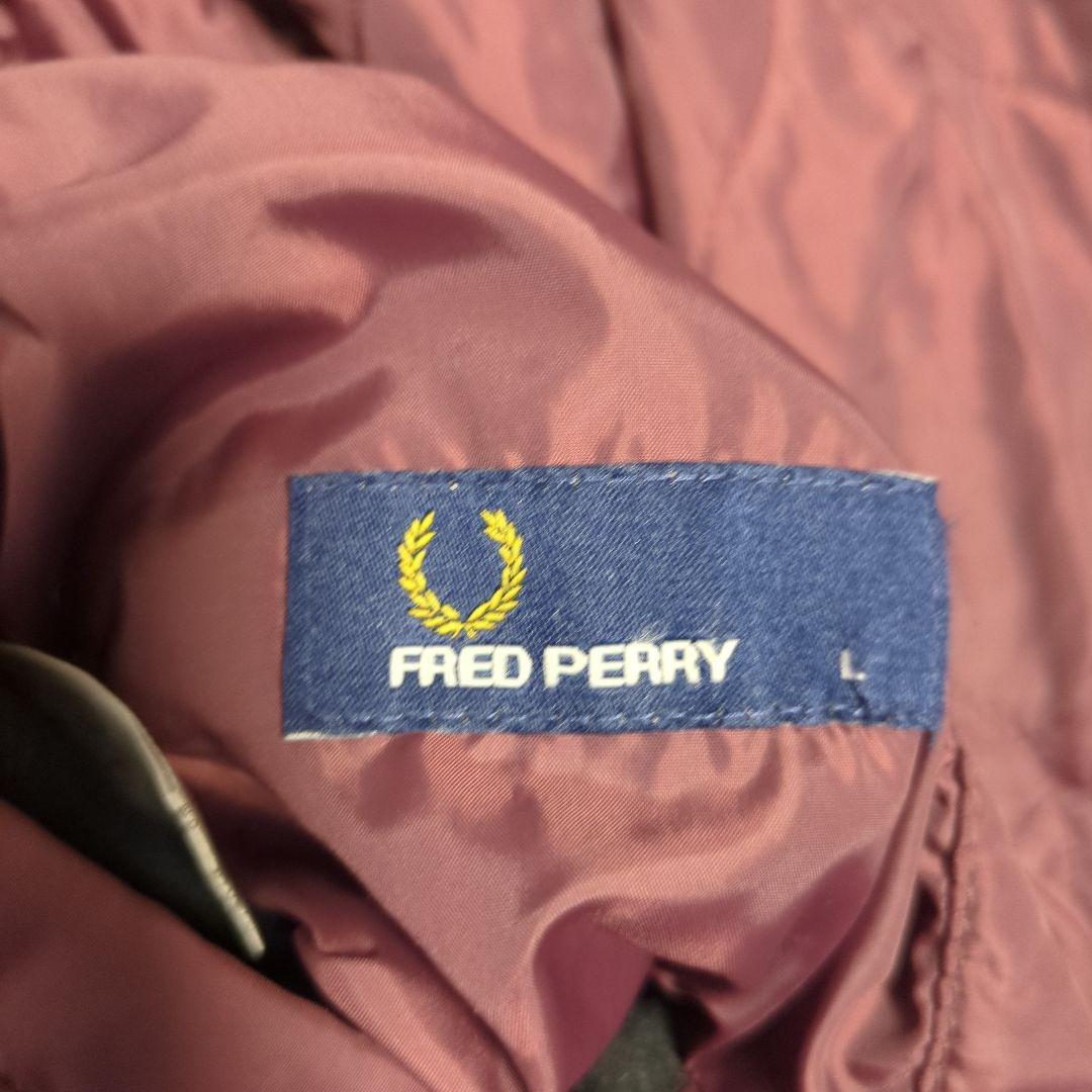 フレッドペリー 中綿ブルゾン リバーシブル 月桂樹 ロゴ チェック柄 L