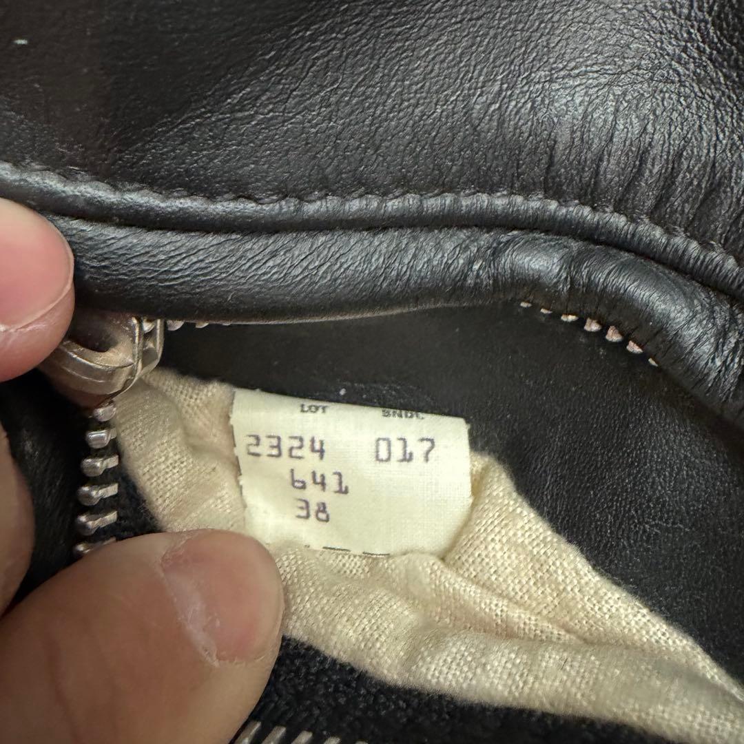 美品Lサイズ相当　ショット　641 シングルライダースジャケット　バイカー　黒