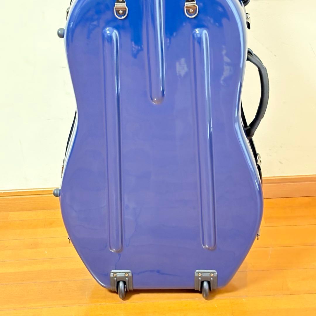 【美品・送料込み】キャスター付き チェロ用 ハードケース ブルー