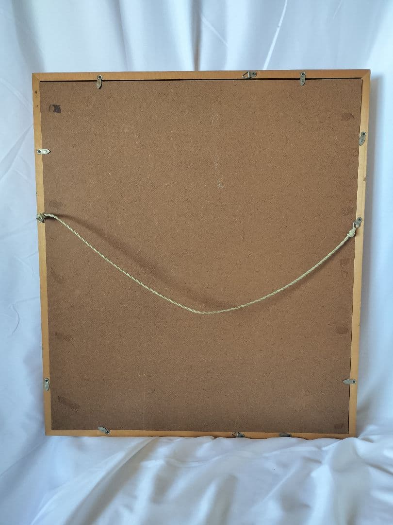 佐藤元彦　赤い山　日本画　風景画　額装