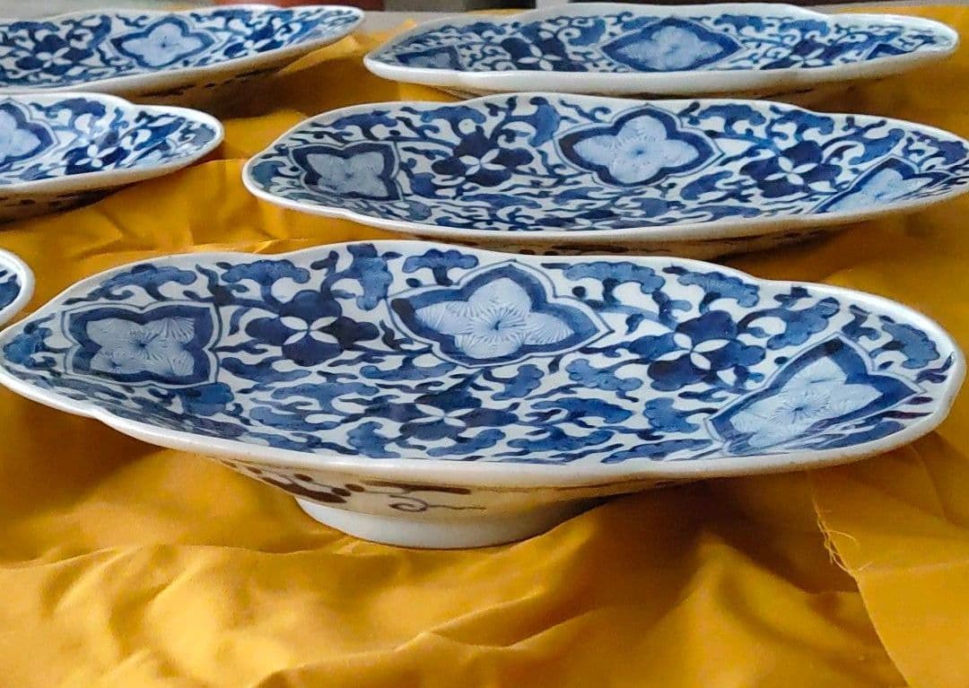 木瓜形焼物皿　６枚組