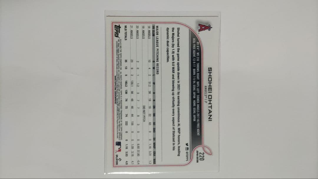 大谷翔平選手 Toppsカード