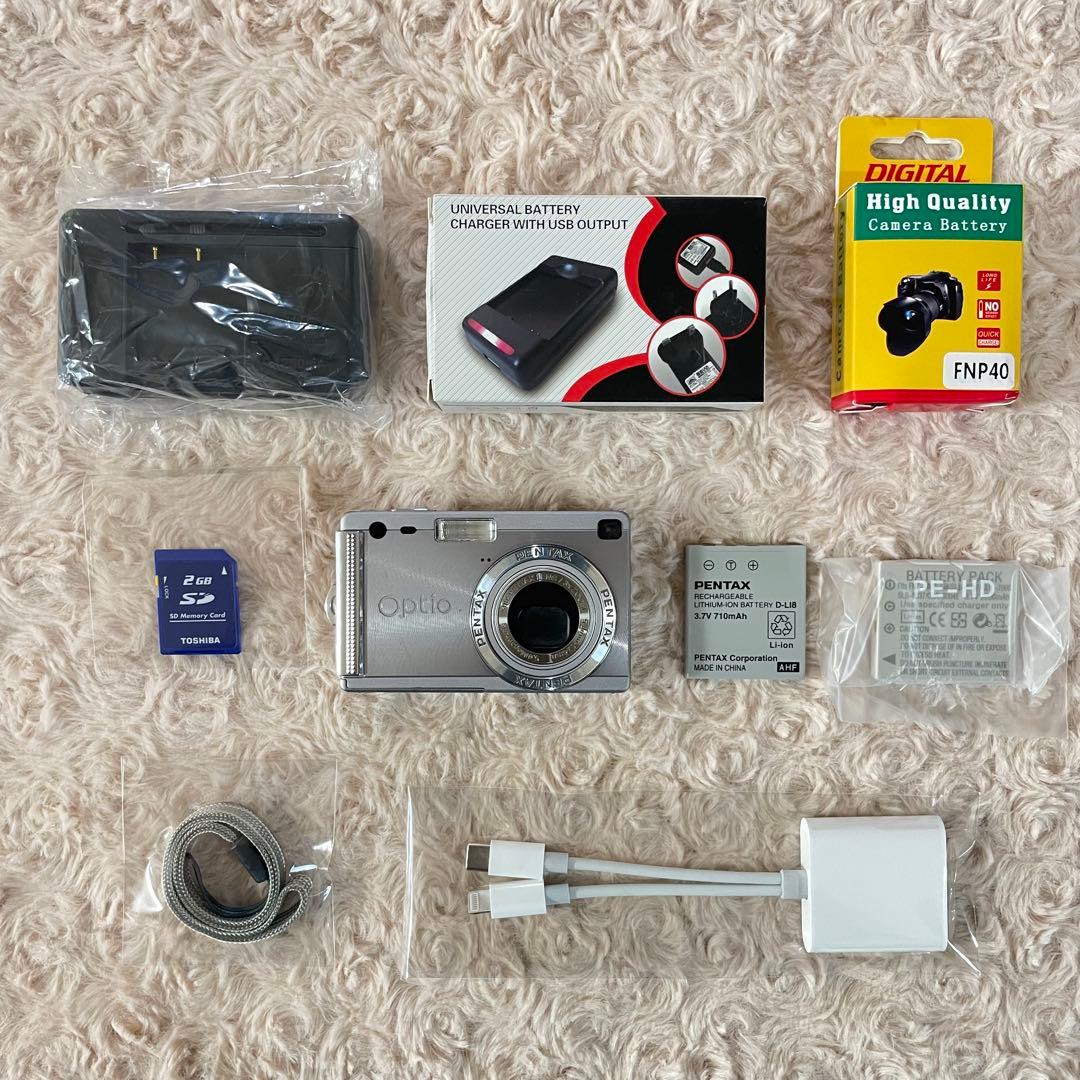 美品✨PENTAX Optio s5i✨動作確認済 スマホ転送OK 可愛すぎる♪