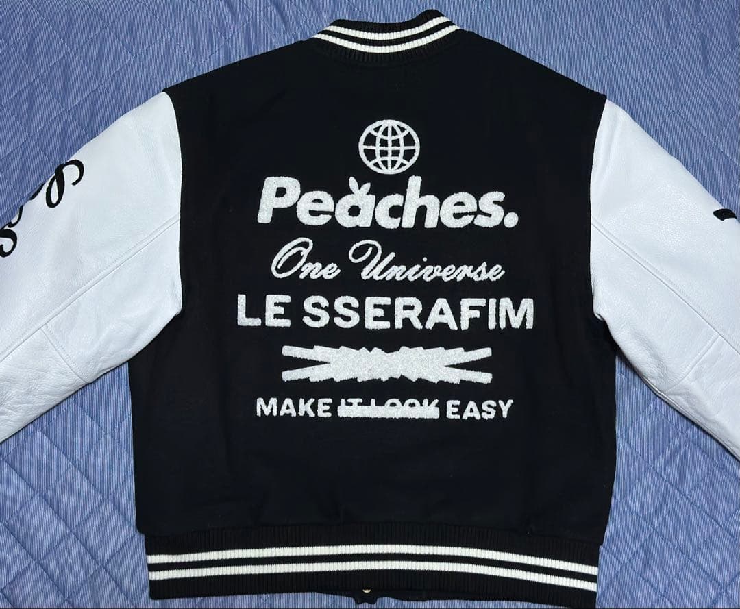 LE SSERAFIM Peaches. VARSITY JACKET Lサイズ