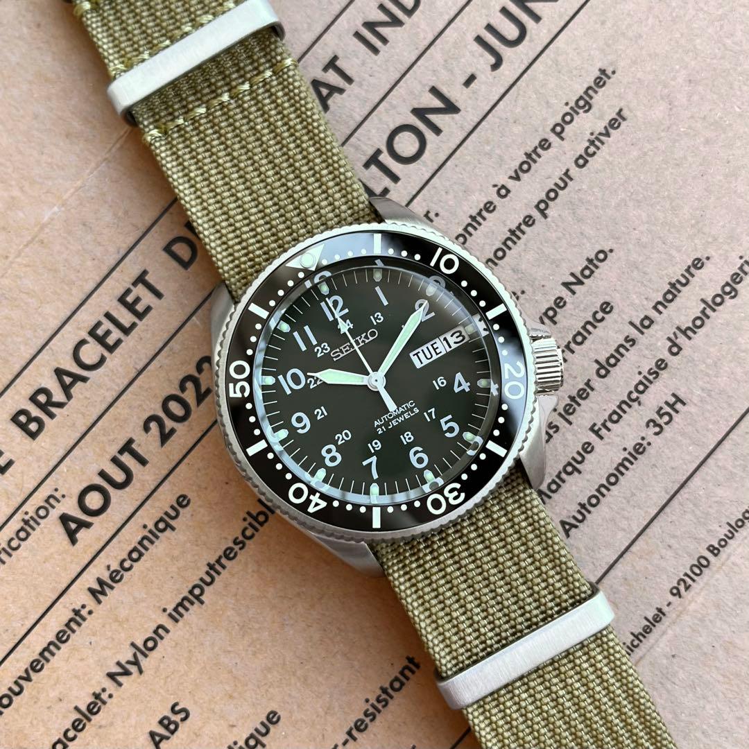 SEIKO 7s26-3060 カスタム ミリタリーウォッチ ダイバーズウォッチ