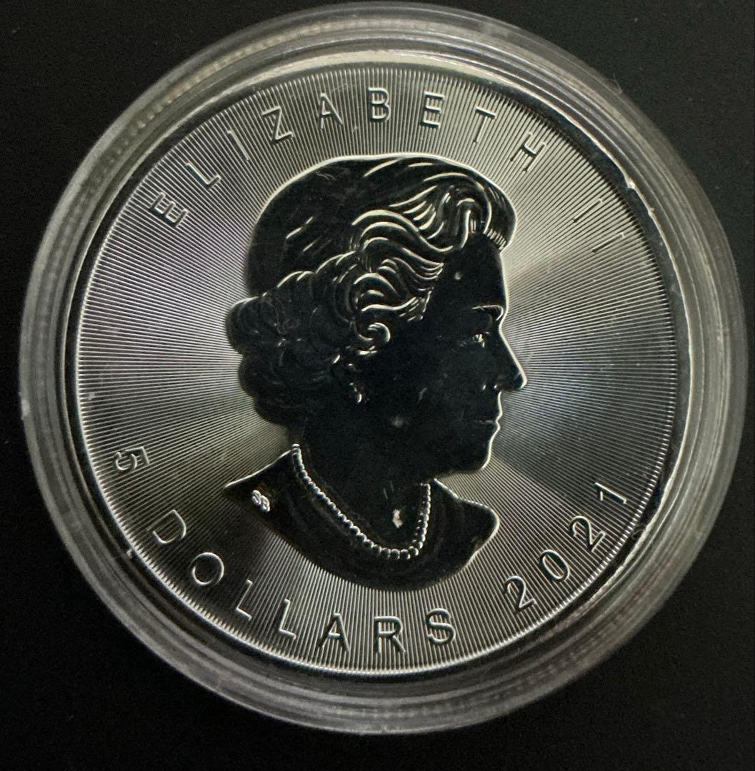 【本物保証 】 2021年 メイプルリーフ銀貨 カナダ 5ドル 1オンス 銀貨