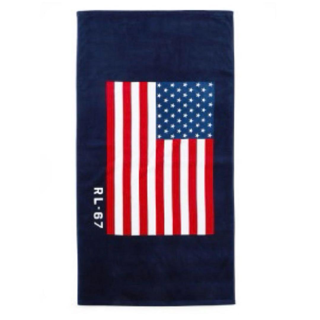 ポロ ラルフローレンUSAFLAG ビーチタオル 大判 バスタオル　タオルケット
