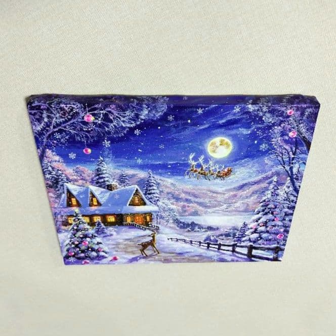 ぷ*あ様 【夜空を眺めて】アクリル画 F3 風景画 絵画