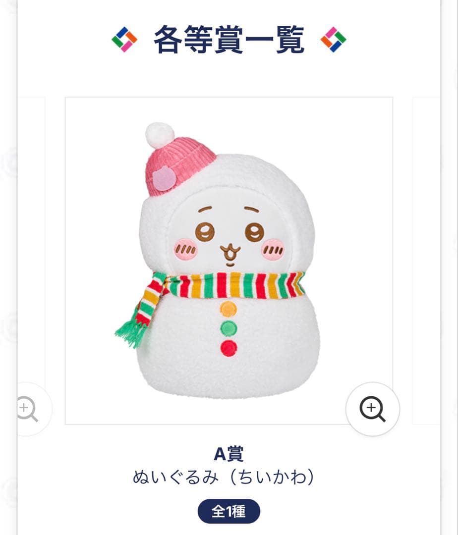 エニマイくじ ちいかわ ゆきだるまになっちゃった フルコンプセット