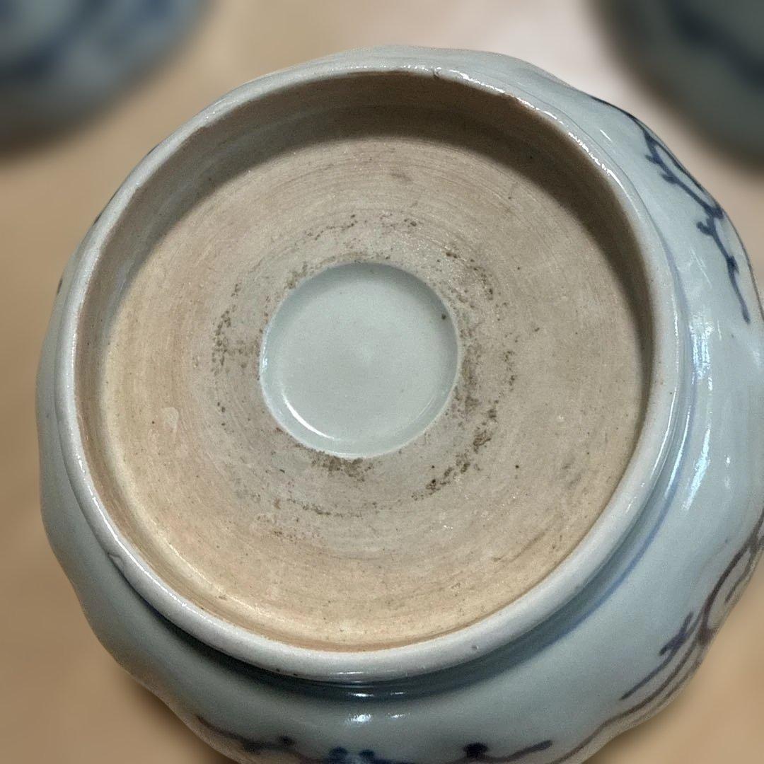 赤玉ようらく　なます皿？　波型陶器皿 10個セット