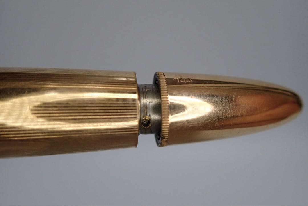 モンブラン｜#744｜ピンストライプゴールド｜吸入方式｜ヴィンテージ｜万年筆