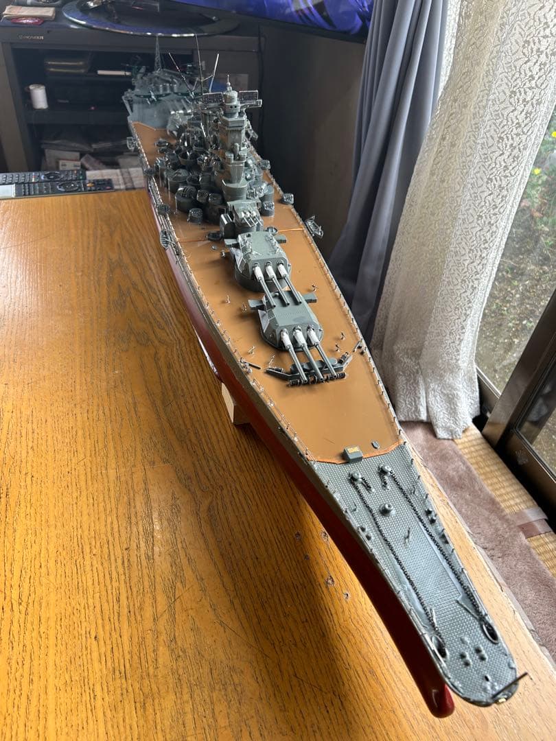 超戦艦大和長さ1315mm巾200mm超精密加工品細部まで見て下さい。(完成品)
