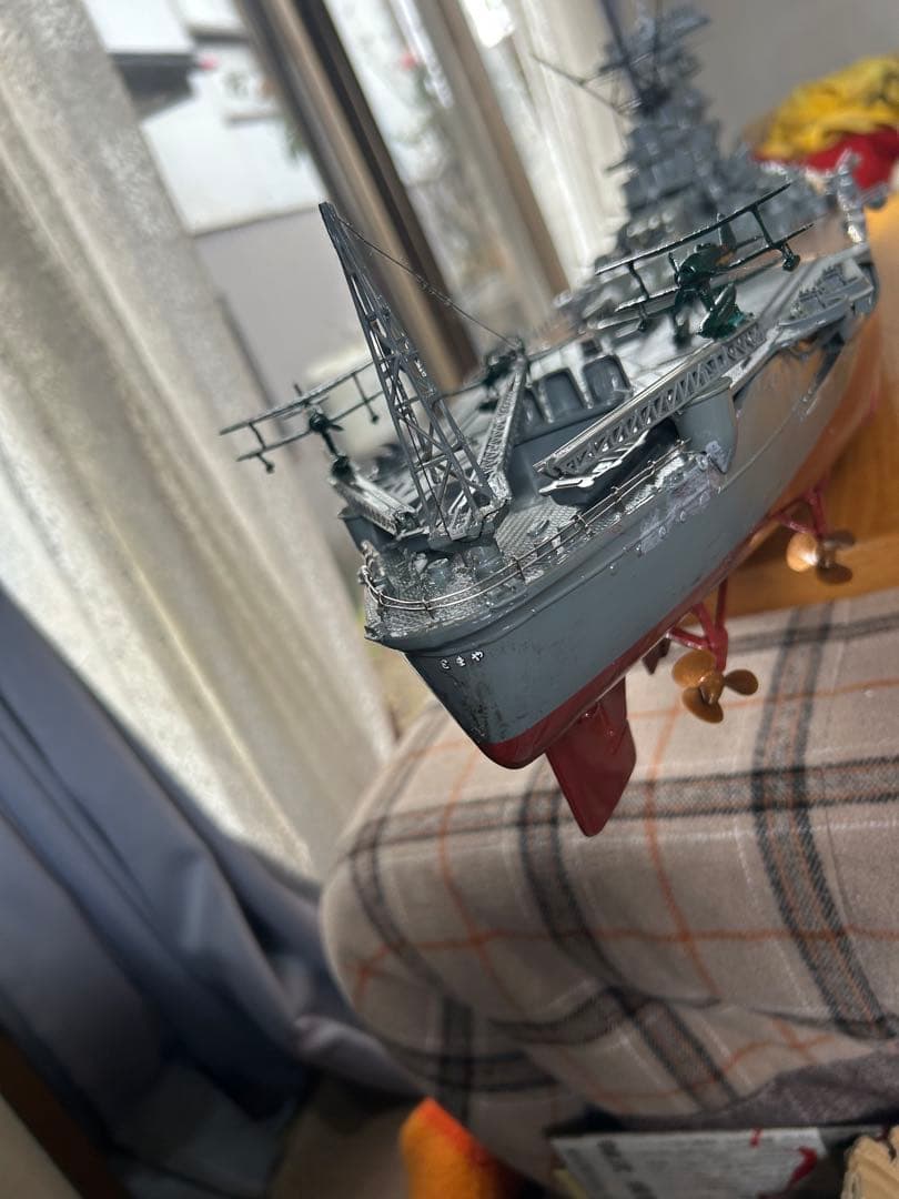 超戦艦大和長さ1315mm巾200mm超精密加工品細部まで見て下さい。(完成品)