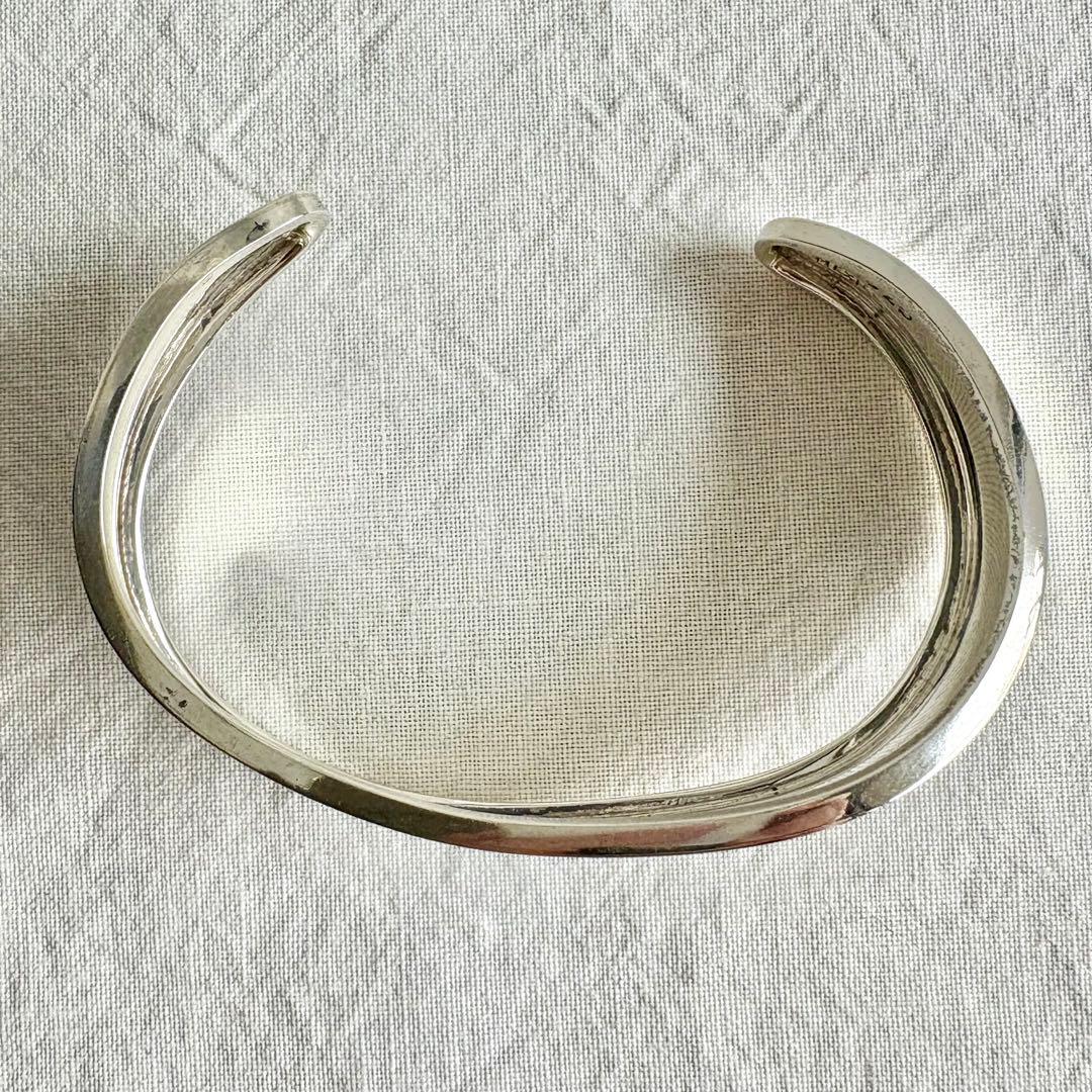 メキシカンジュエリー　ヴィンテージ　バングル　ボーンカフ　MEXCO 刻印あり