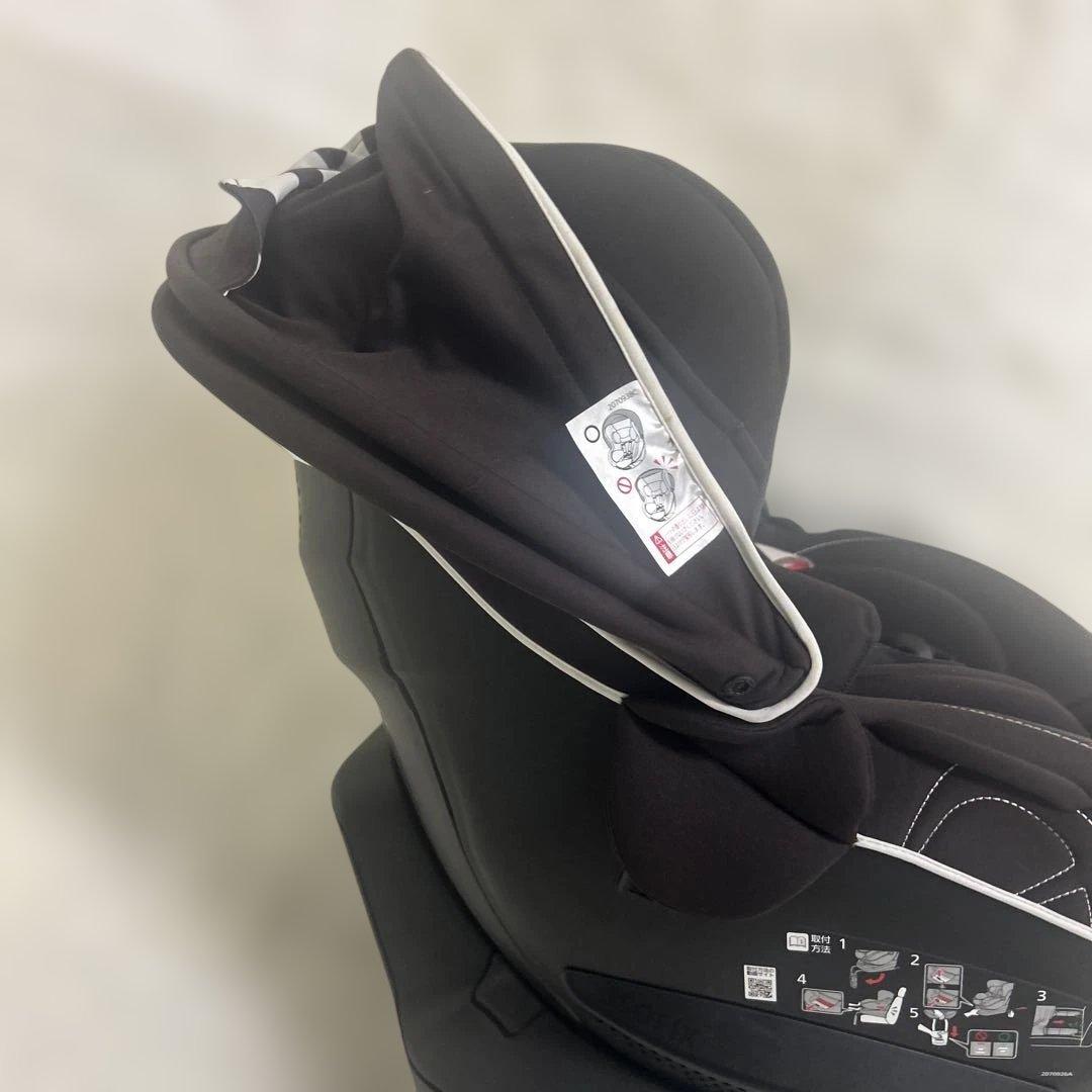 【美品】エールべべ　クルット4 oui isofix ブラウン　インナーパッド