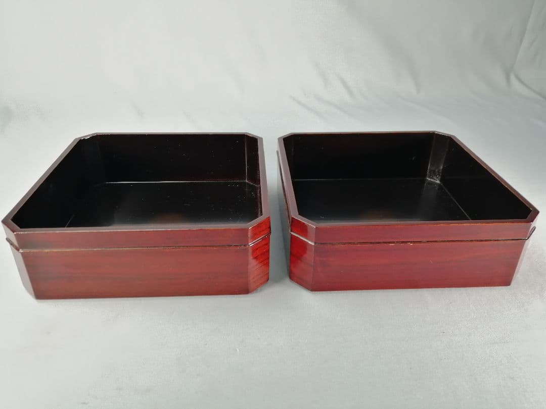 【茶事具】塗師岸信卿、指物師利斎造　和休好縁高　主菓子　漆器　菓子器201