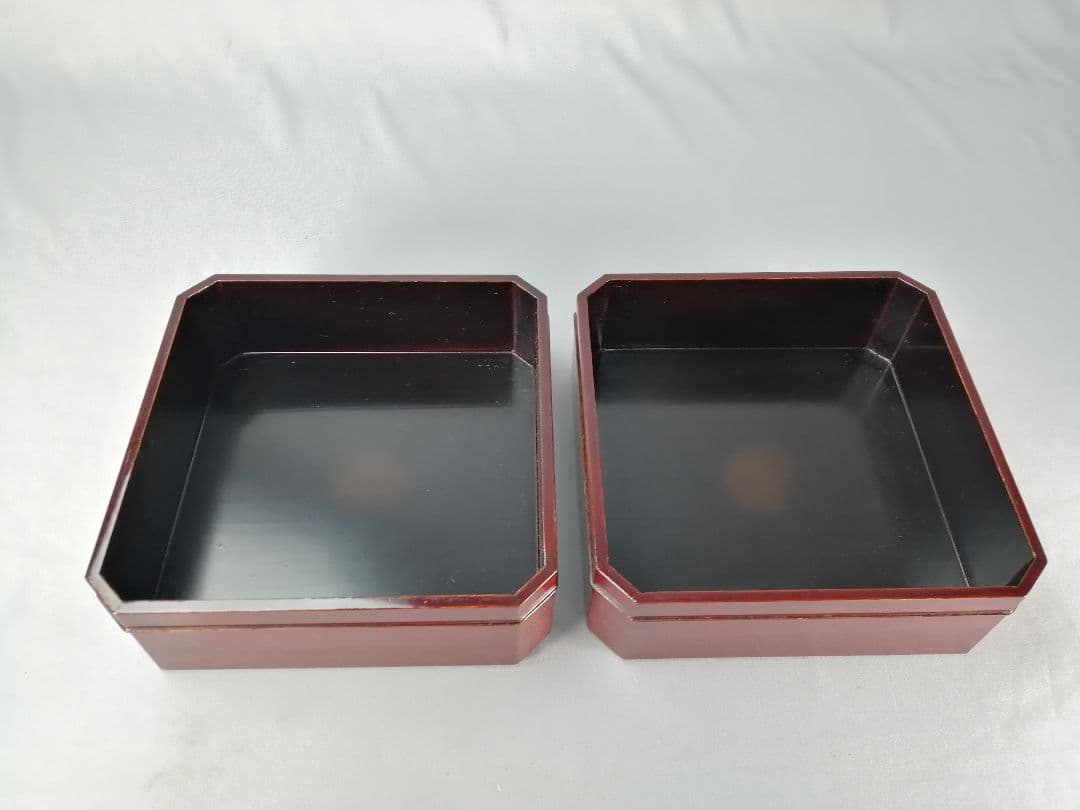 【茶事具】塗師岸信卿、指物師利斎造　和休好縁高　主菓子　漆器　菓子器201