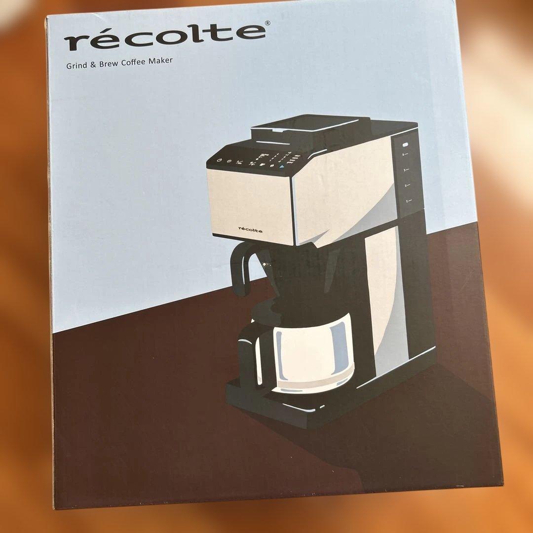 新品未使用　レコルト　コーン式全自動コーヒーメーカー(外箱一部破れあり)
