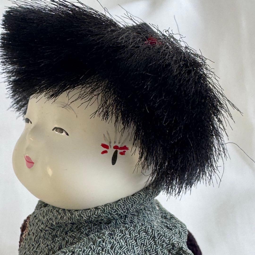 御所人形　わらべ男の子　身長12cm五代目光宝作　吉野光宝