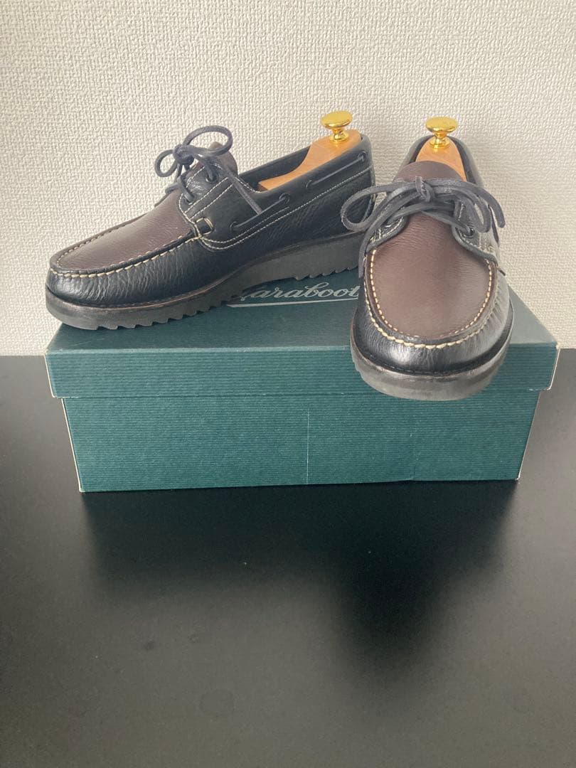 PARABOOT：BARTH SPORT デッキシューズ ブラック×ブラウン 7