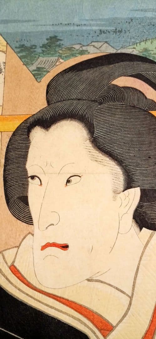 浮世絵版画、東都高名會席畫局岩ふじ景色初代広重画人物三代豊国画の合筆嘉永5年出版