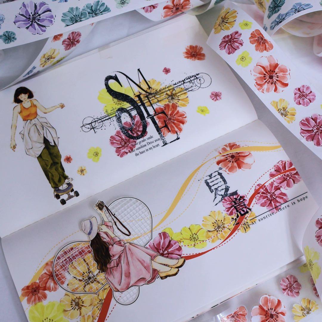 繁花文创《花漾集》海外マスキングテープ　マステ 【2658】