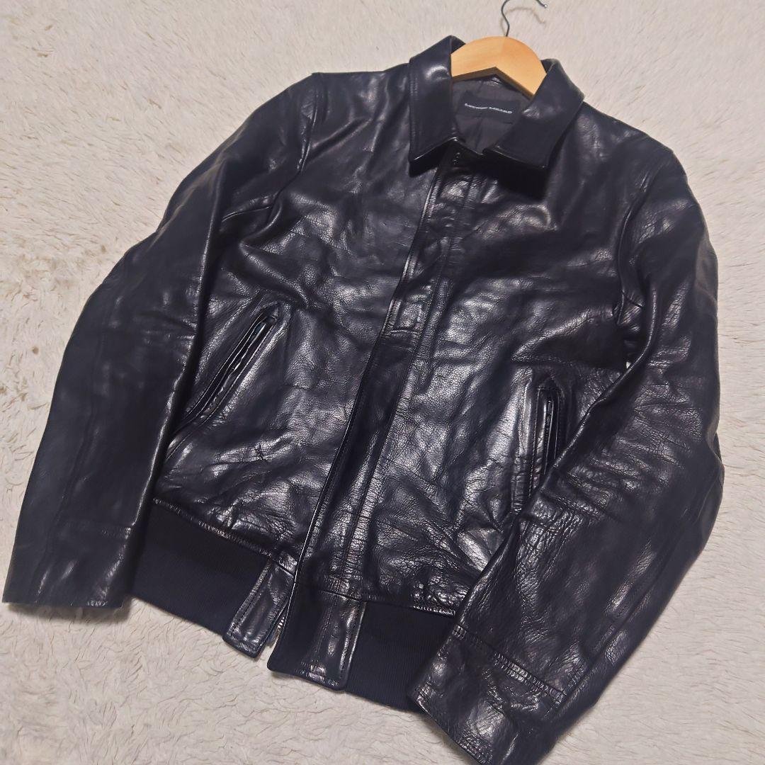 【希少】ラウンジリザード シングルライダースジャケット カウレザー 牛革