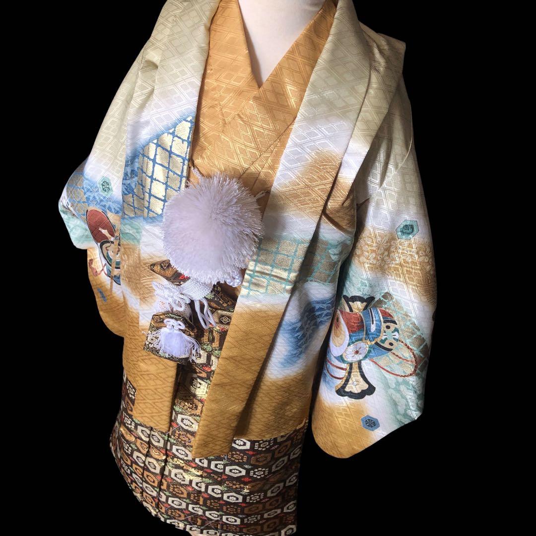 【美品　未使用品】豪華刺繍　七五三 5歳　男の子　逸品　羽織　着物　袴　セット