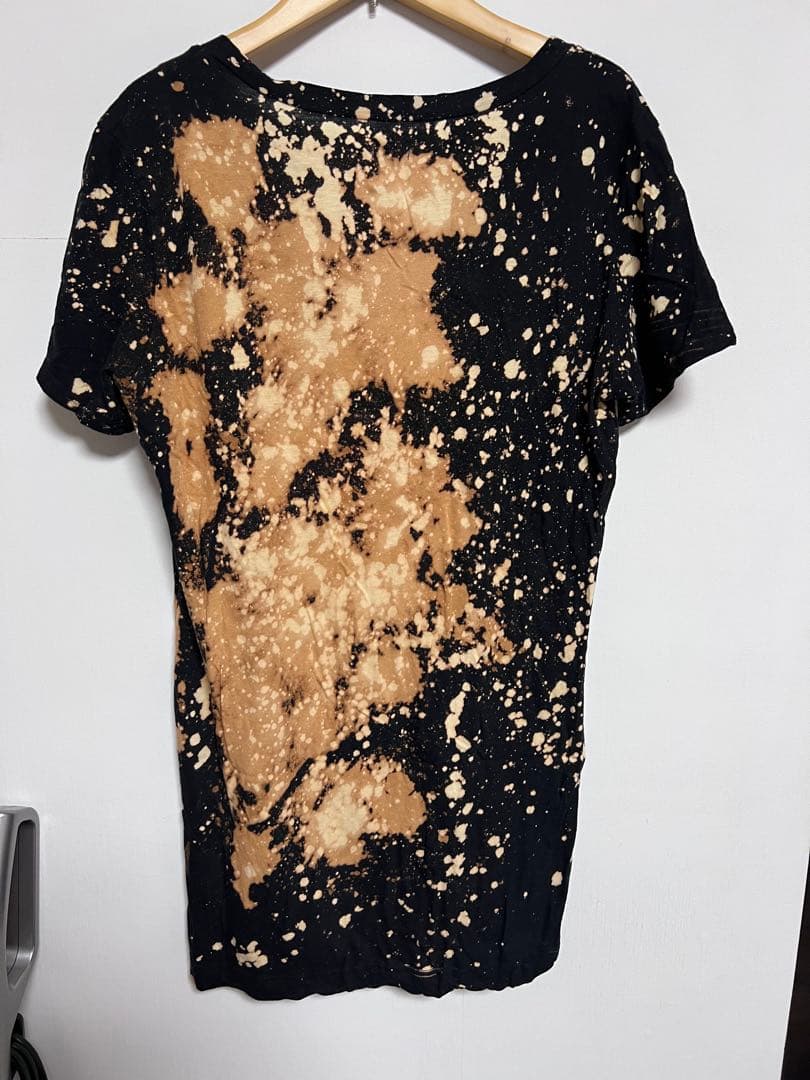 LGB Tシャツ　総柄　ブリーチ