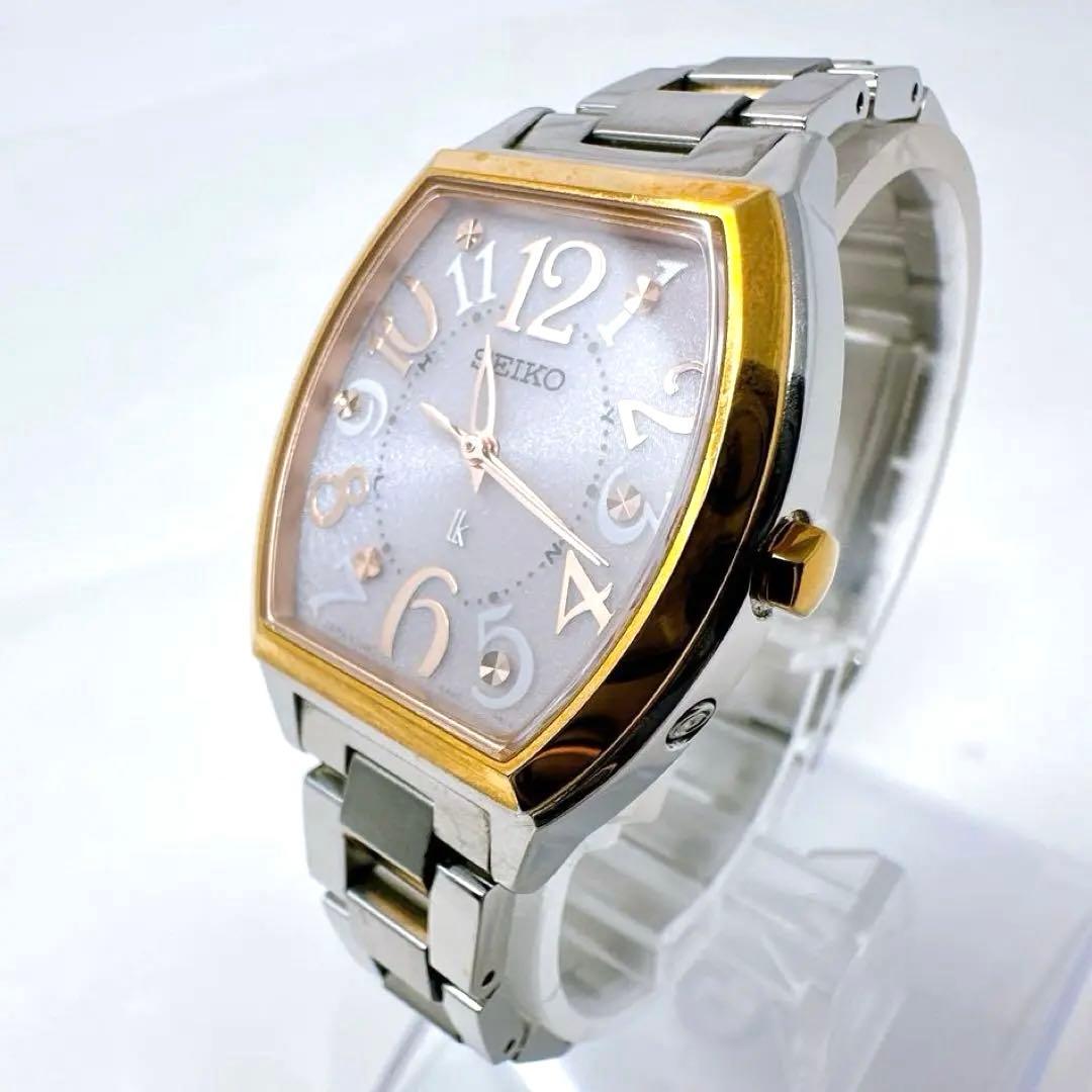 SEIKO セイコー ルキア 電波ソーラー レディース ピンク文字盤