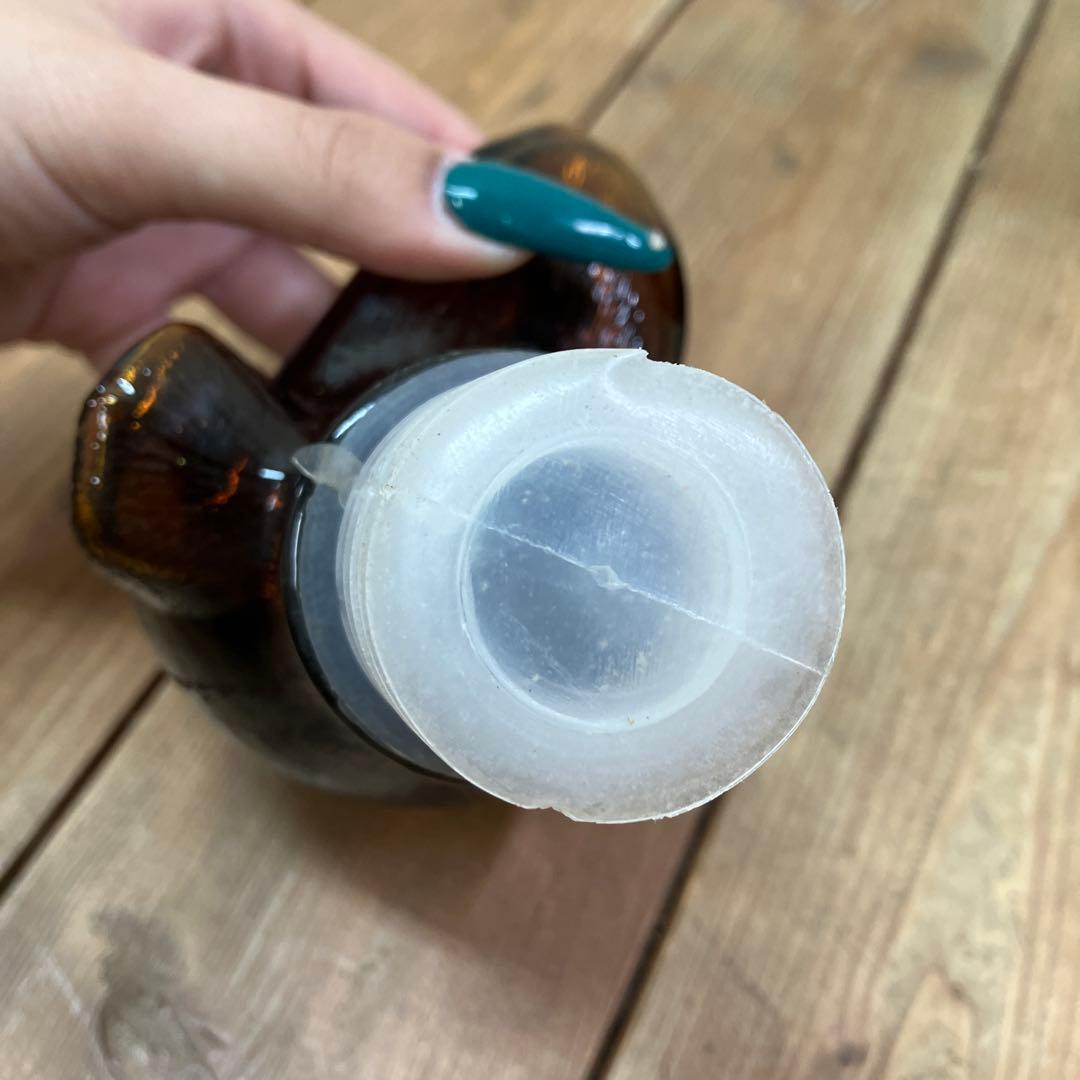 D-4 ② ヴィンテージ ダックスフント ダキャンタ デカンタ アンバーガラス