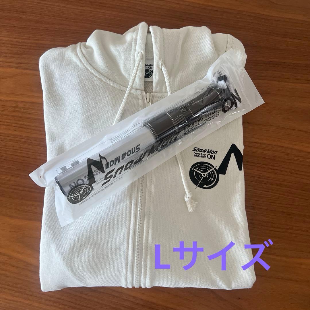 ホワイト Lサイズ パーカーペンライトセット