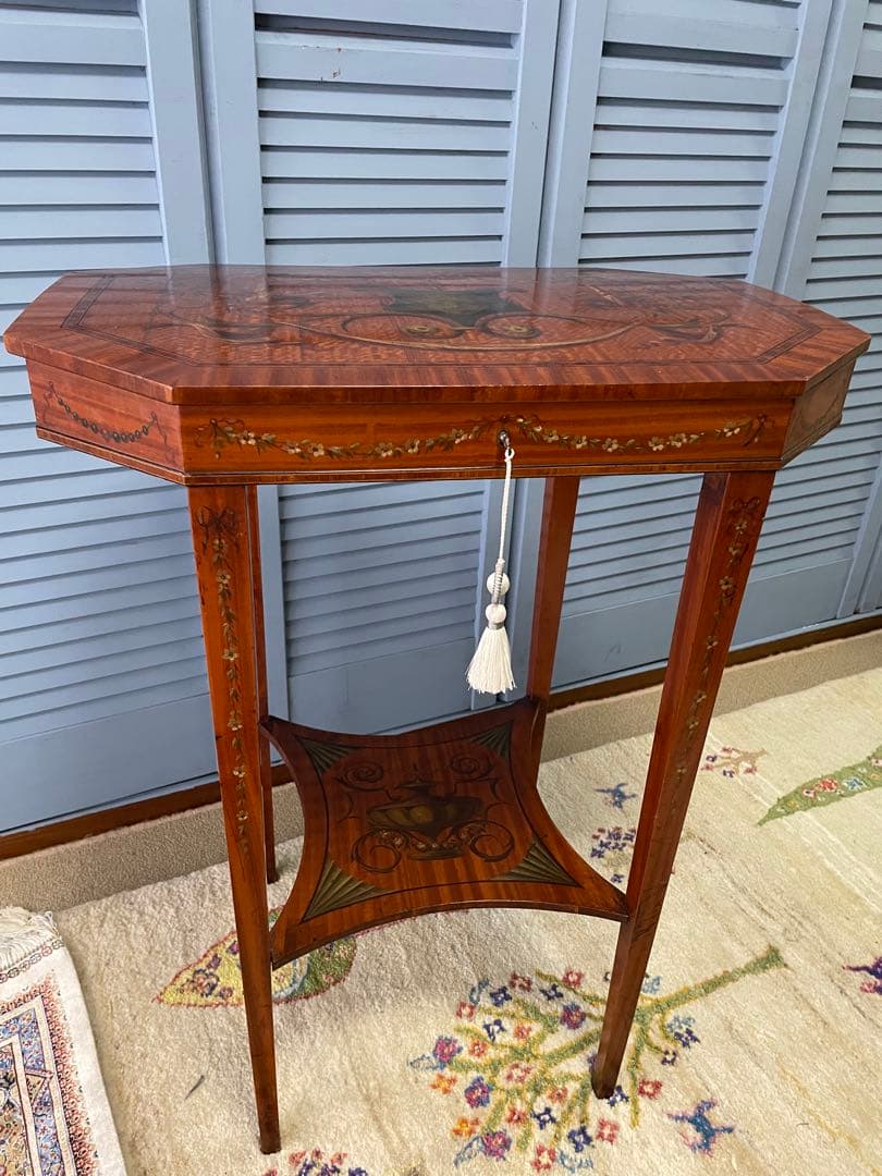 フランスアンティーク　ジュエリーケース サイドテーブル