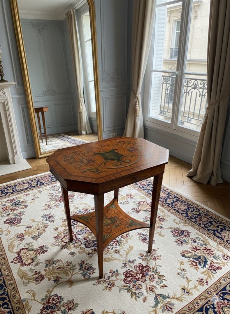 フランスアンティーク　ジュエリーケース サイドテーブル