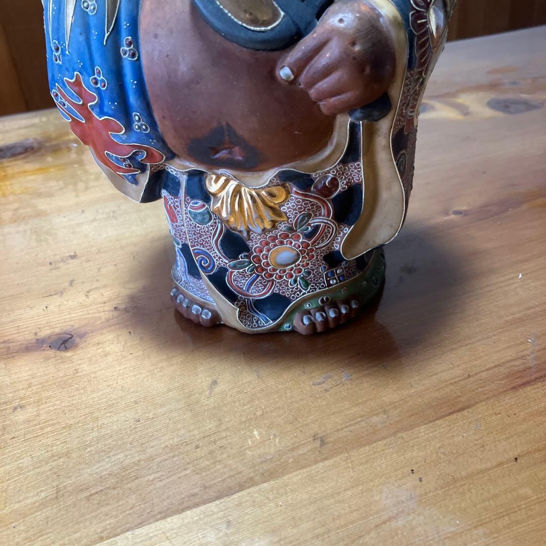 アンティーク　布袋尊 置物　九谷焼 縁起物　七福神