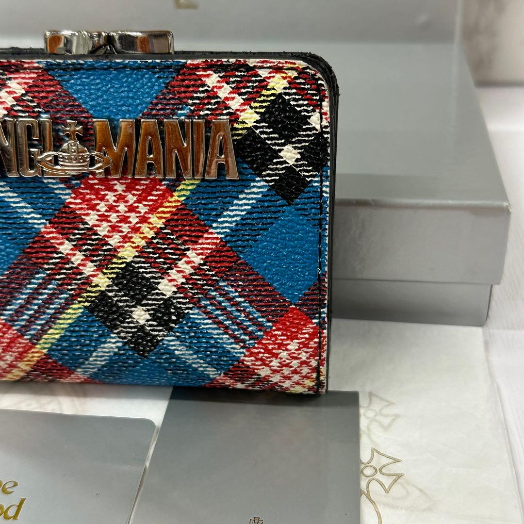 新品同様‼️ ヴィヴィアンウエストウッド　財布　二つ折り　折り財布　チェック柄