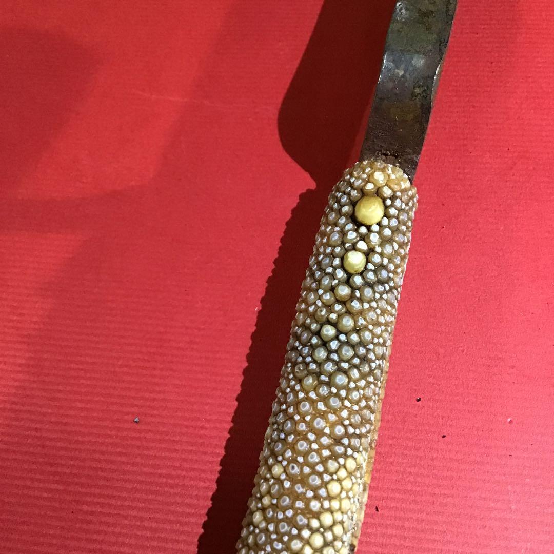 時代物　十手　大粒鮫皮　柄